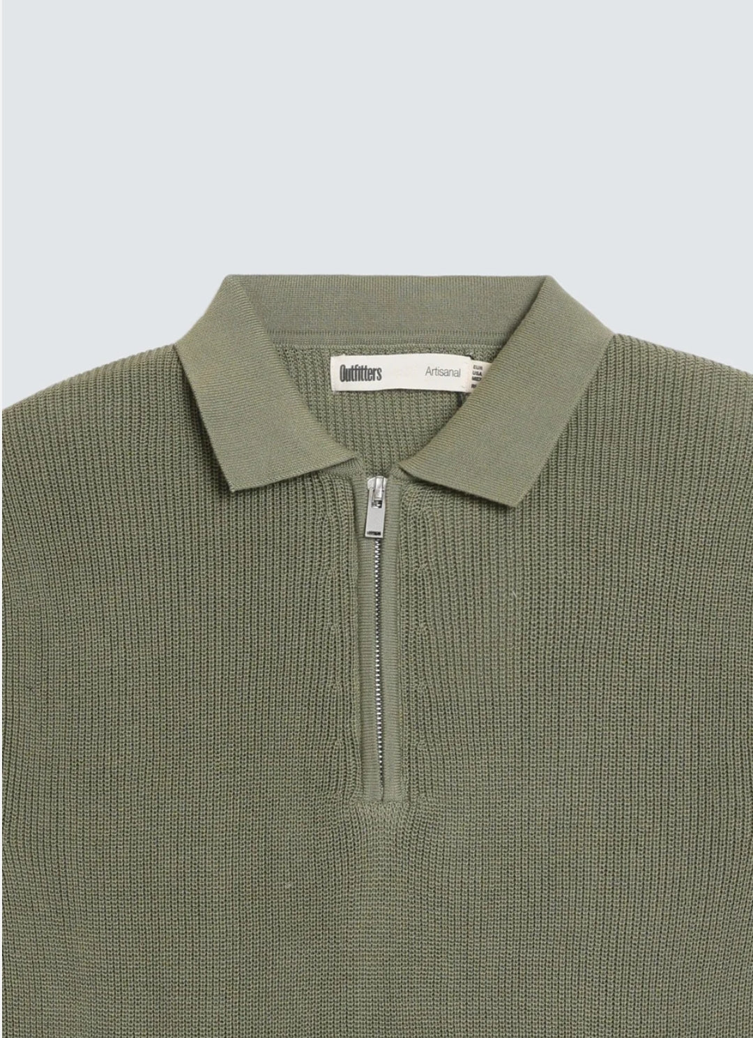 Quarter Zip-Up Polo Shirt