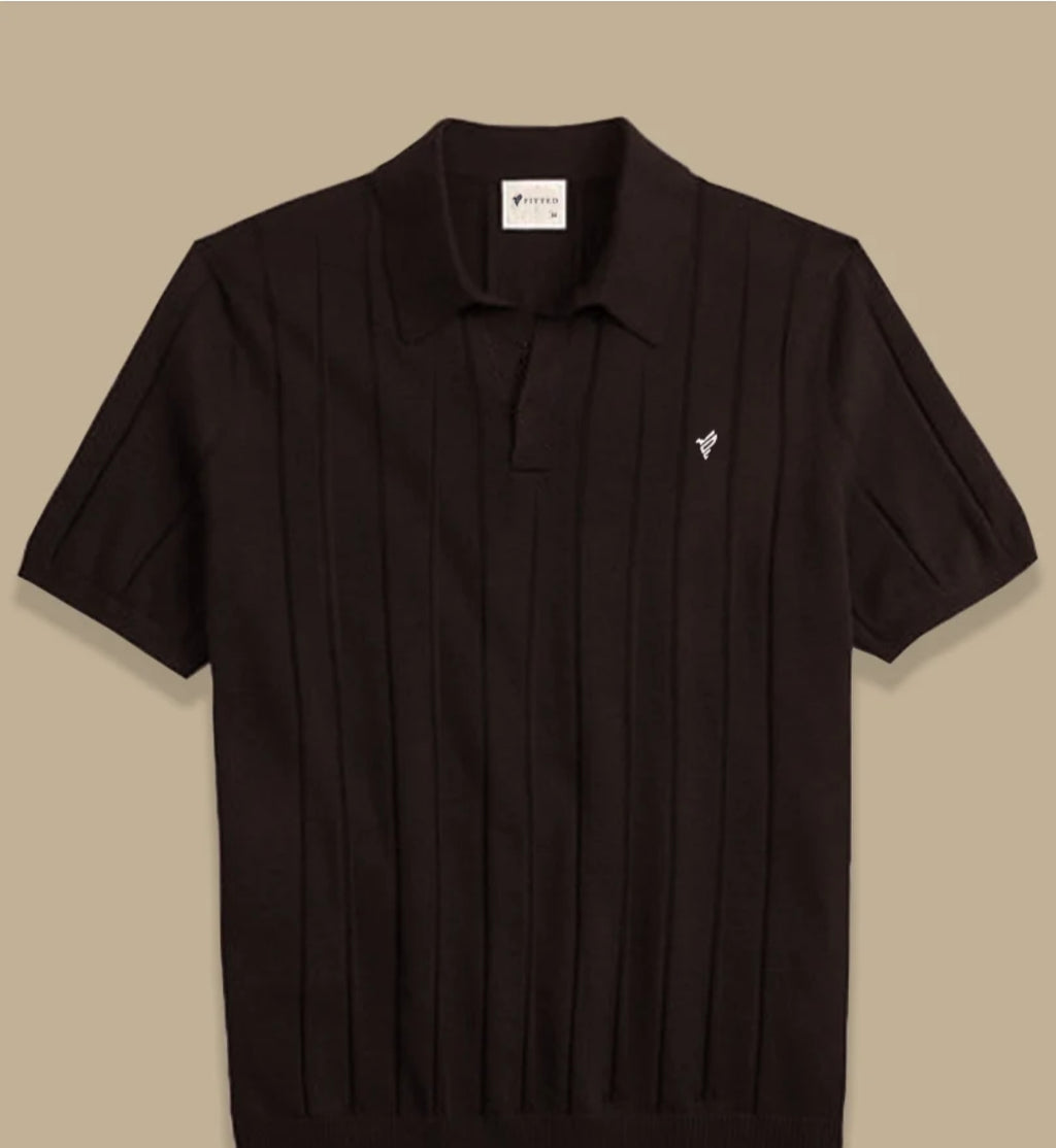 DK CHOCOLATE KNITTED POLO