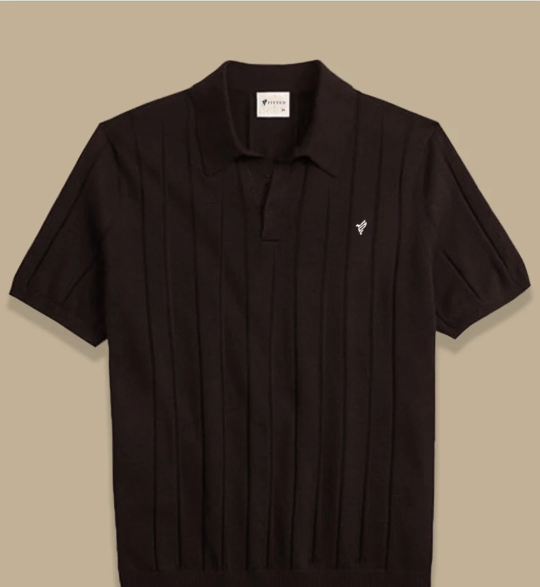 DK CHOCOLATE KNITTED POLO