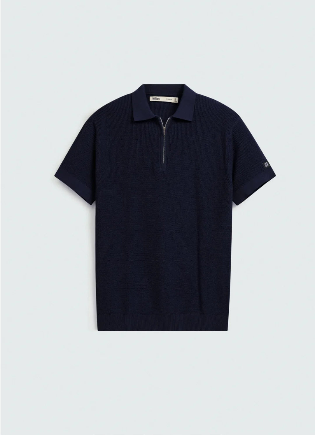Quarter Zip-Up Polo Shirt