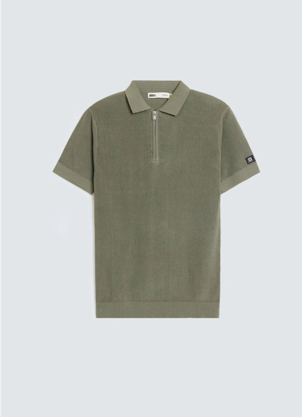 Quarter Zip-Up Polo Shirt