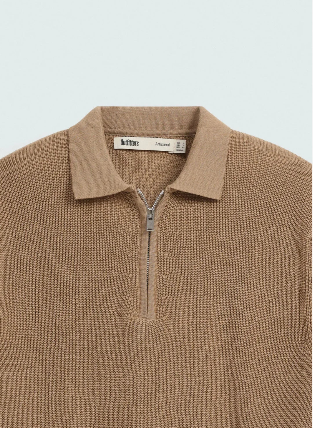Quarter Zip-Up Polo Shirt