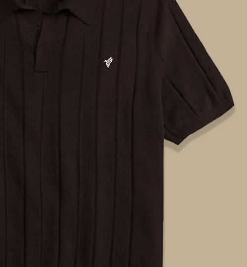 DK CHOCOLATE KNITTED POLO