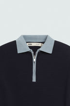QUARTER ZIP POLO SHIRT