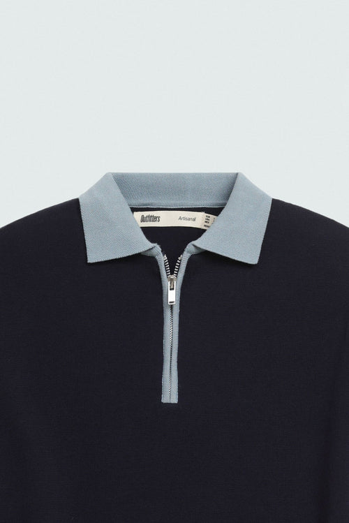 QUARTER ZIP POLO SHIRT