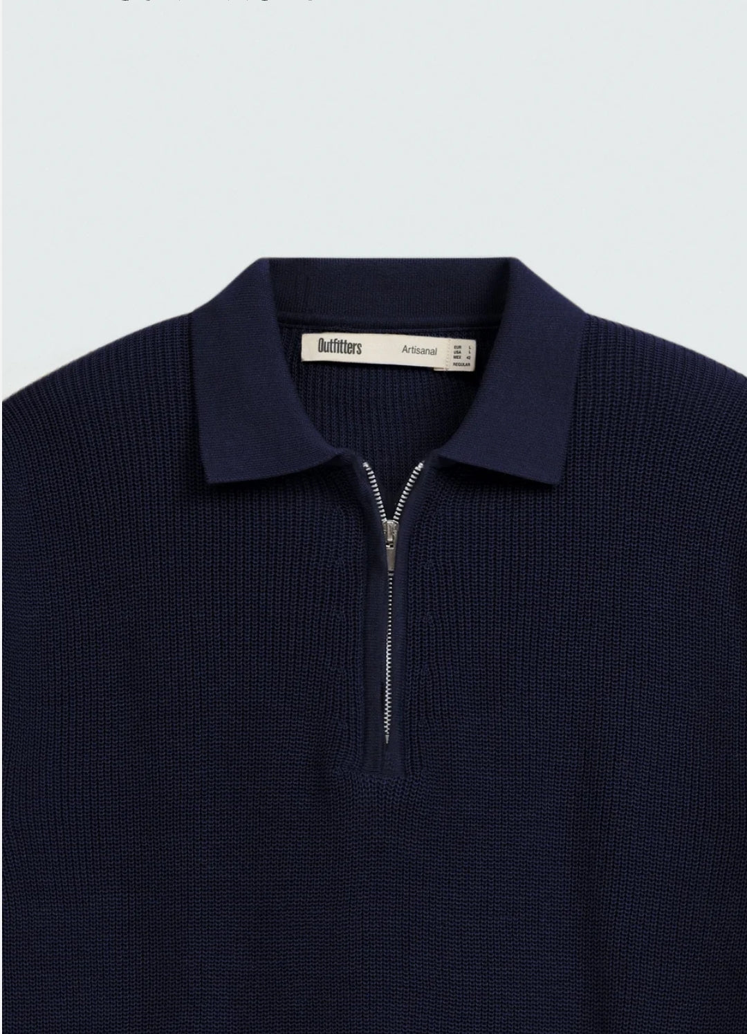 Quarter Zip-Up Polo Shirt